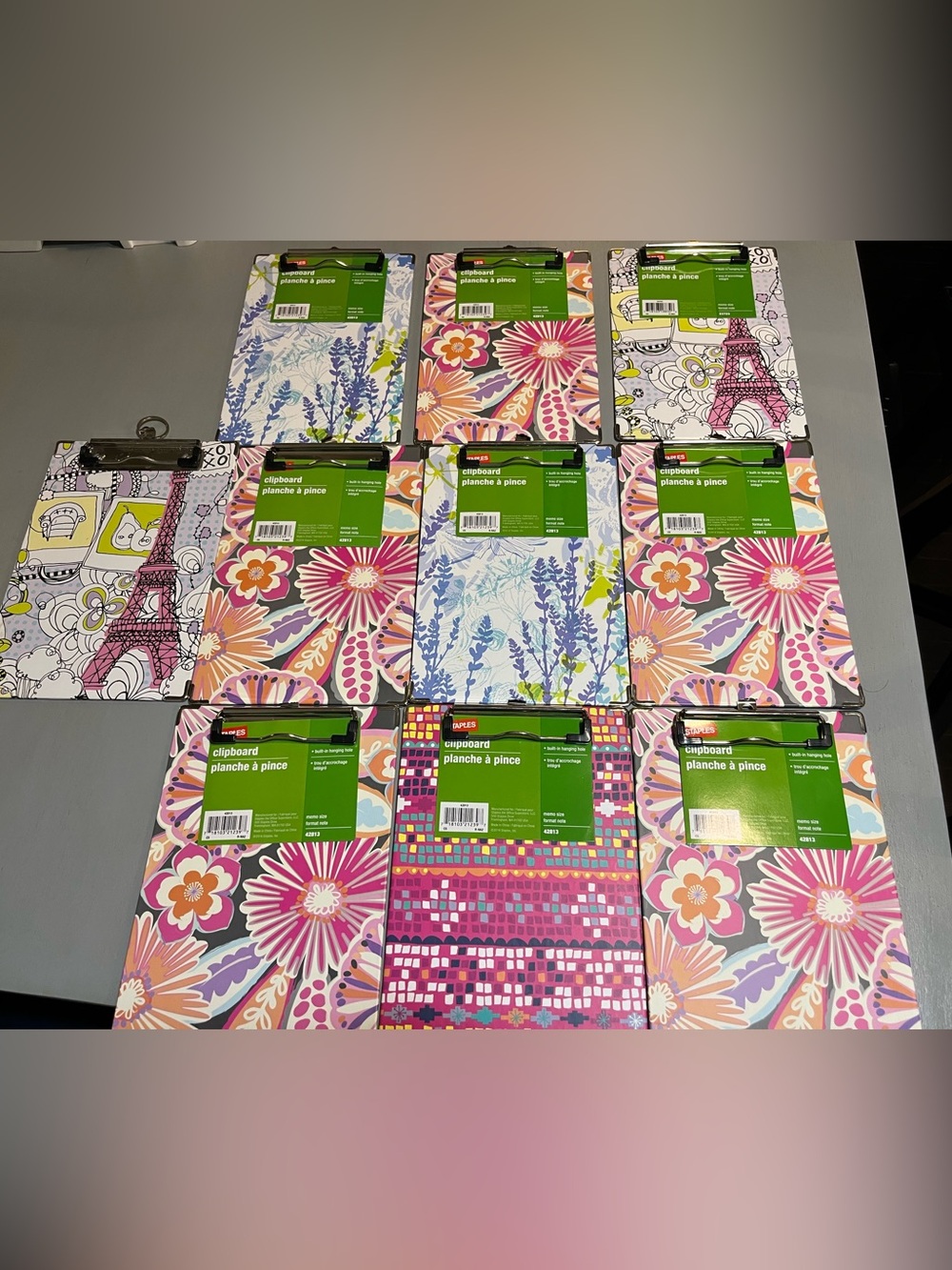 Set of 10 Fashion Memo Clipboards - New with Tags